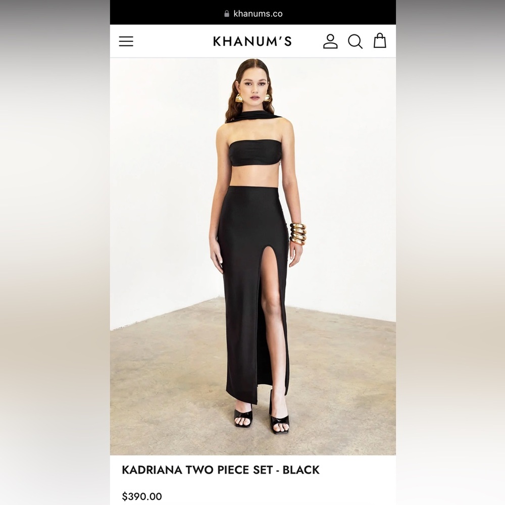 Khanum’s KADRIANA TWO PIECE SET - BLACK